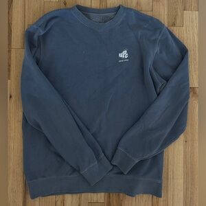 Men's Retro Blue Crewneck Sweater